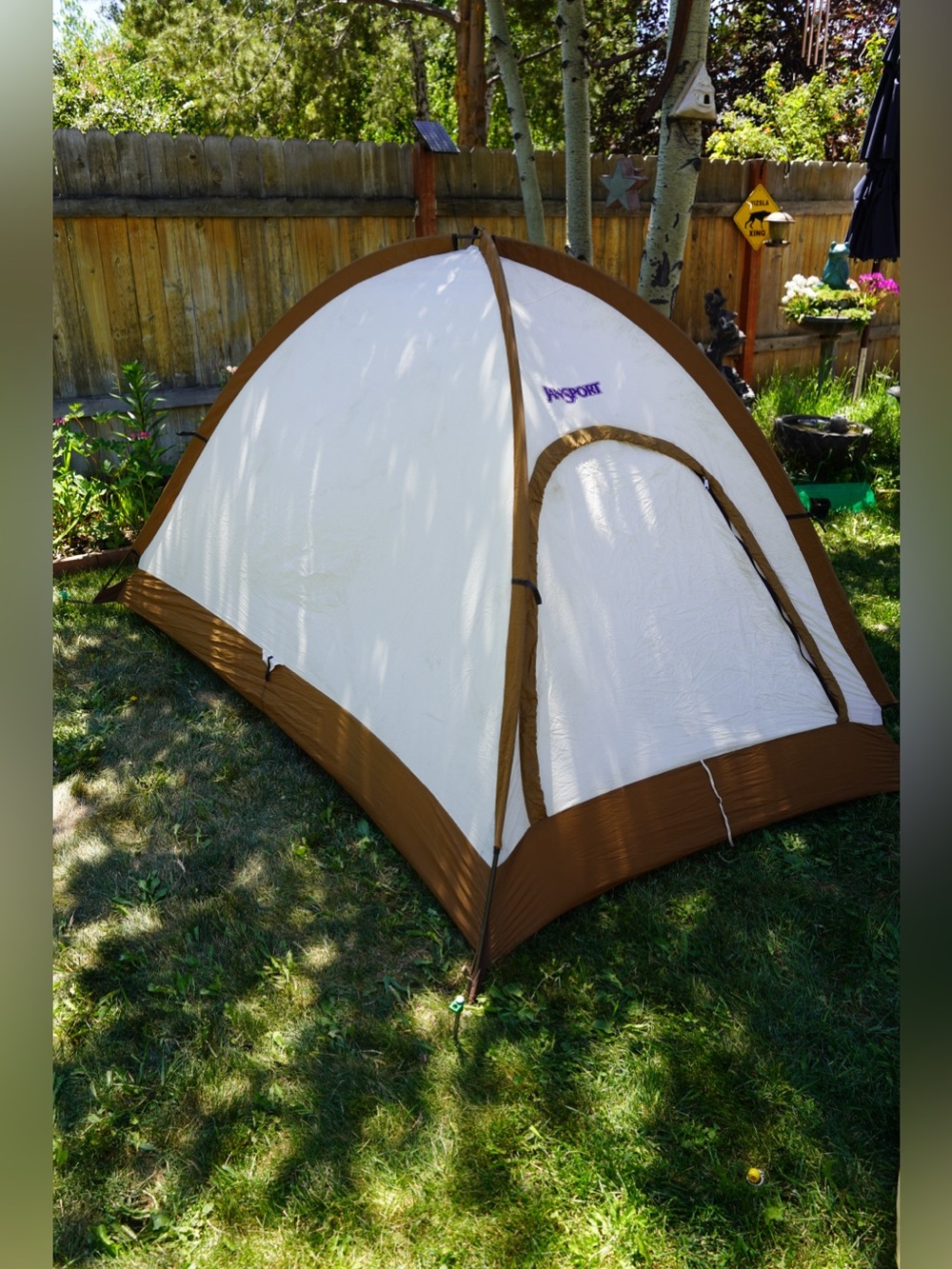 JANSPORT (USA) Vintage 1970's Classic Tan Trail Wedge Backpacking Camping Tent